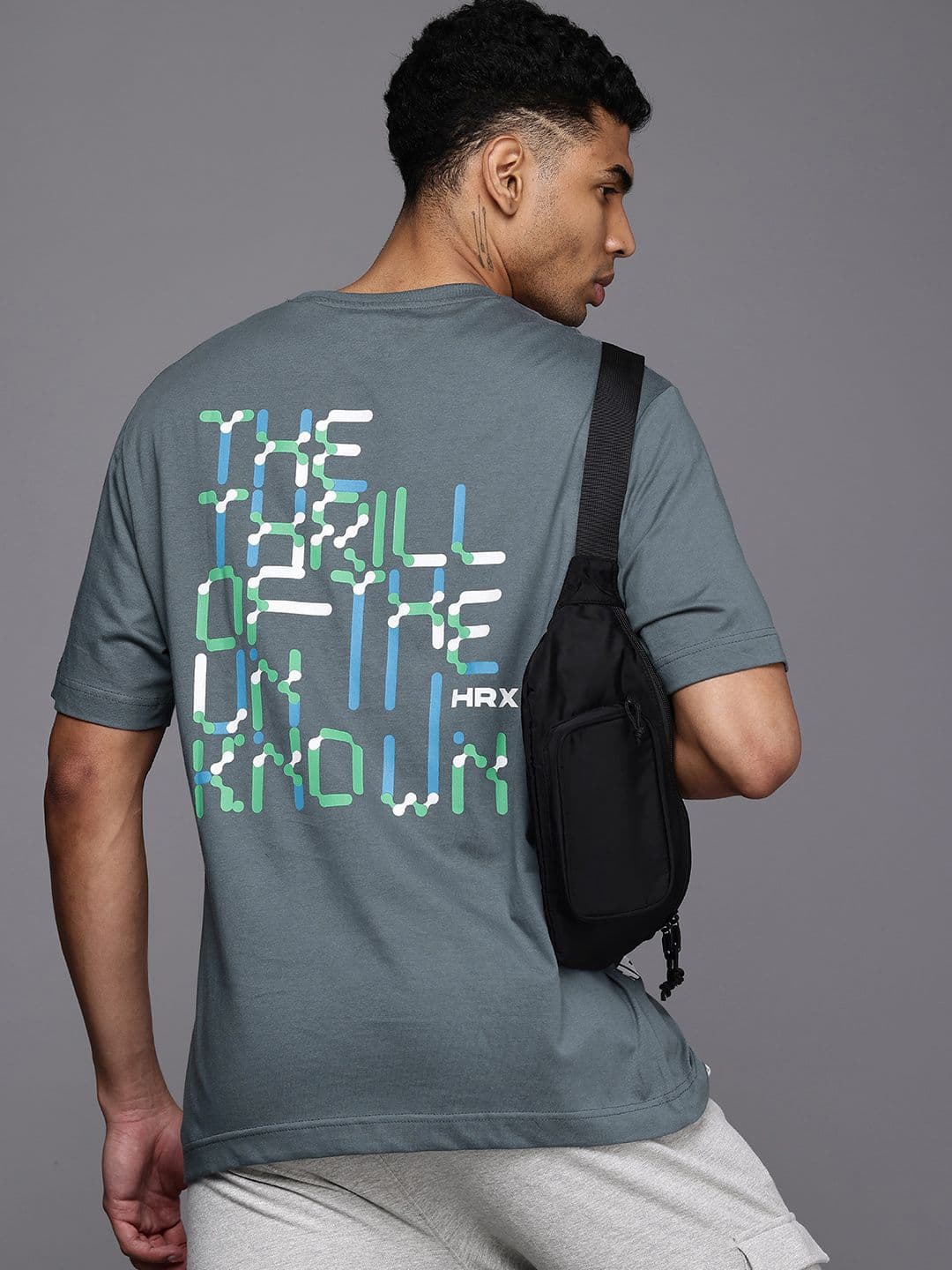 HRX by Hrithik Roshan Men Typography Printed Bio Finish Oversized T-shirt - view 1