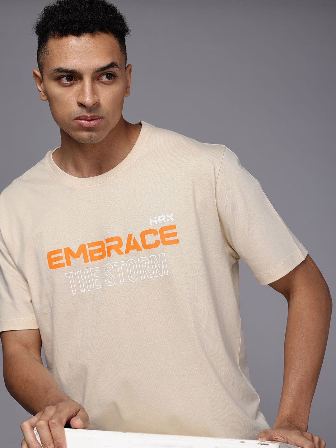 HRX by Hrithik Roshan Men Typography Printed Bio Finish Oversized T-shirt - view 1