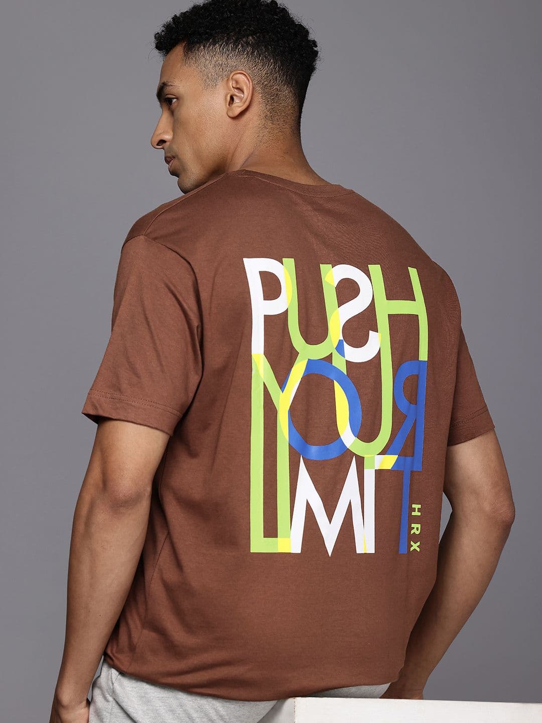 HRX by Hrithik Roshan Men Typography Printed Bio Finish Oversized T-shirt - view 1