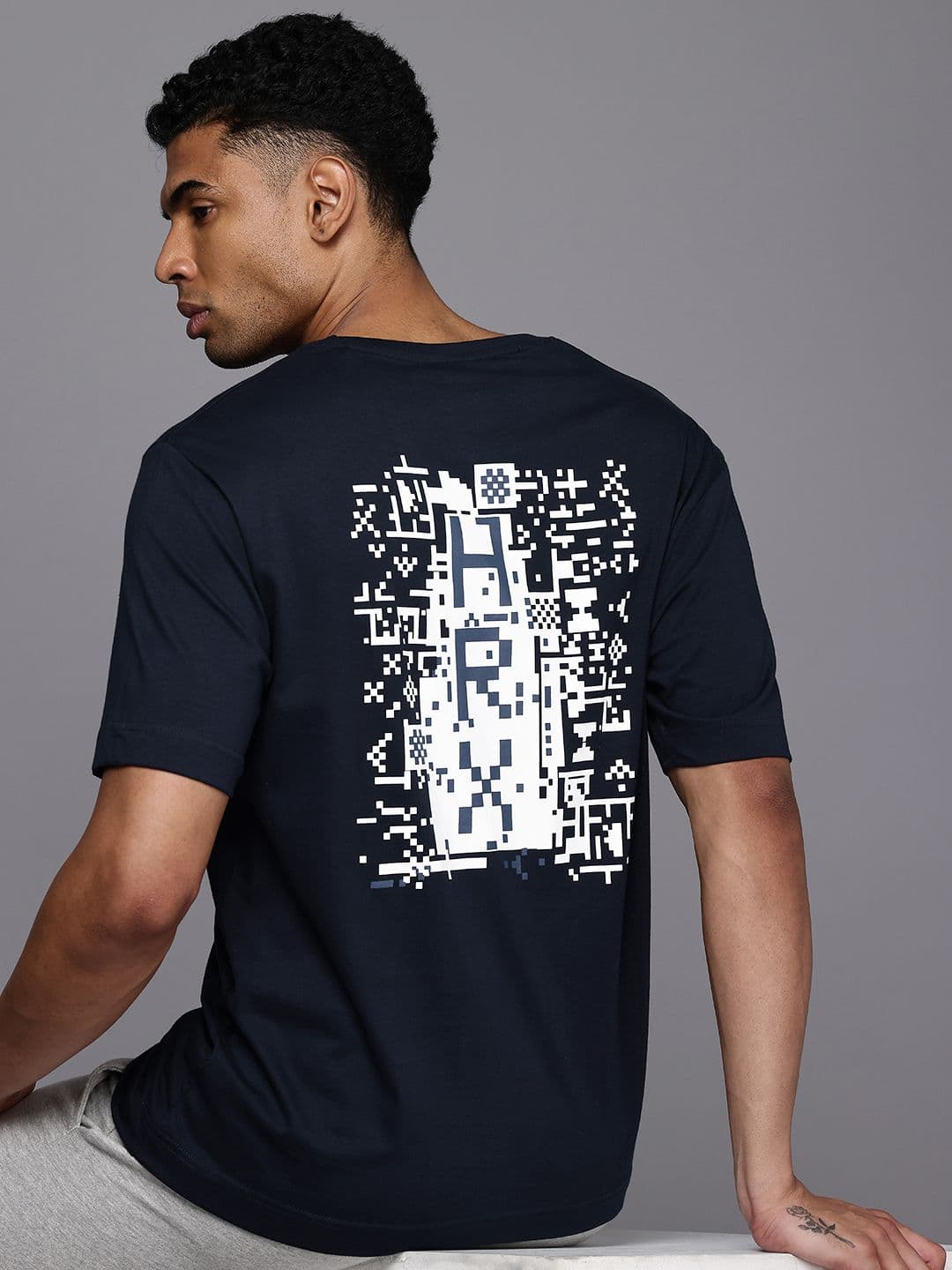 HRX by Hrithik Roshan Men Graphic Printed Bio Finish Oversized T-shirt - view 1
