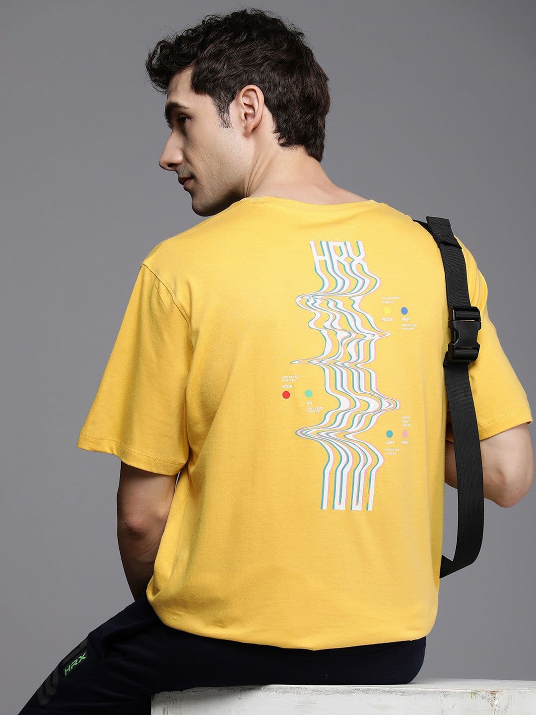 HRX by Hrithik Roshan Men Graphic Printed Bio Finish Oversized T-shirt - view 1