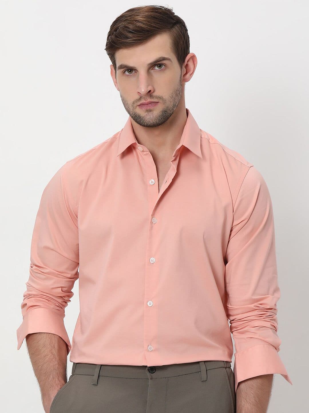 Mufti Spread Collar Slim Fit Formal Shirt - view 1