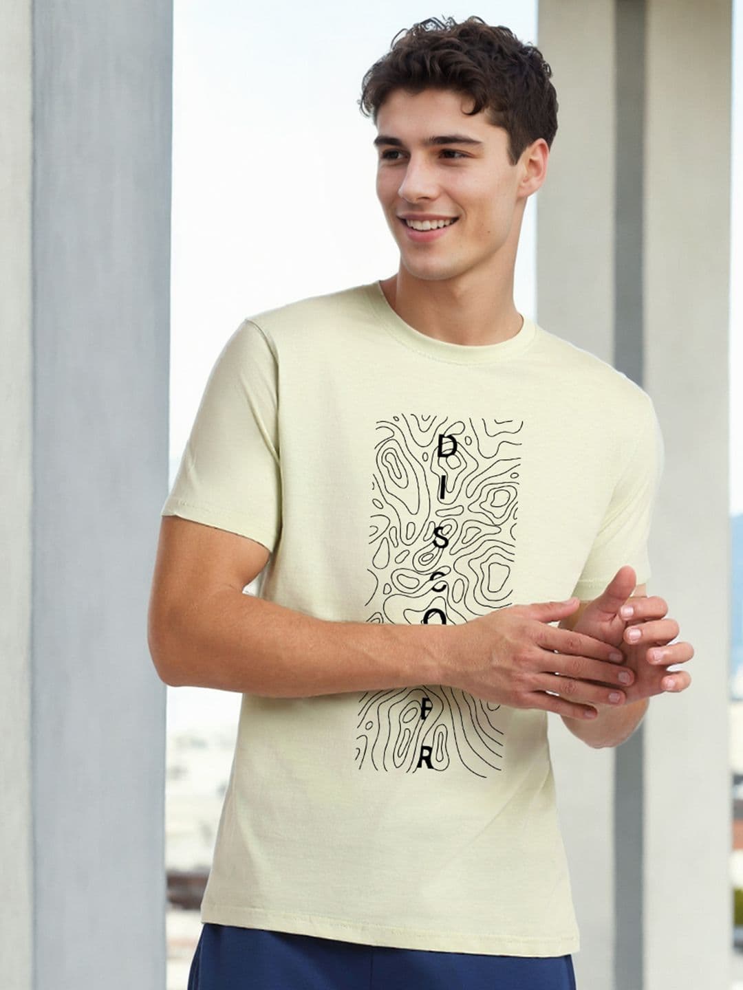 NOBERO Graphic Printed Short Sleeves Cotton T-shirt - view 1
