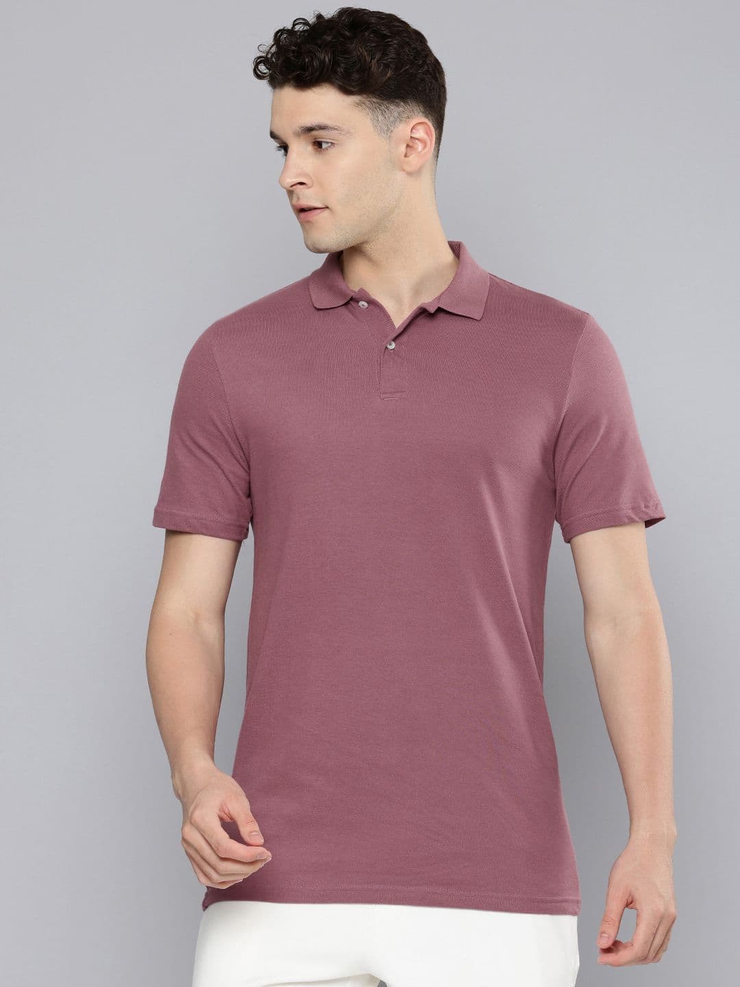 Decathlon Inesis - Men Pink MW100 Stretchable Golf Polo T-Shirt - view 1