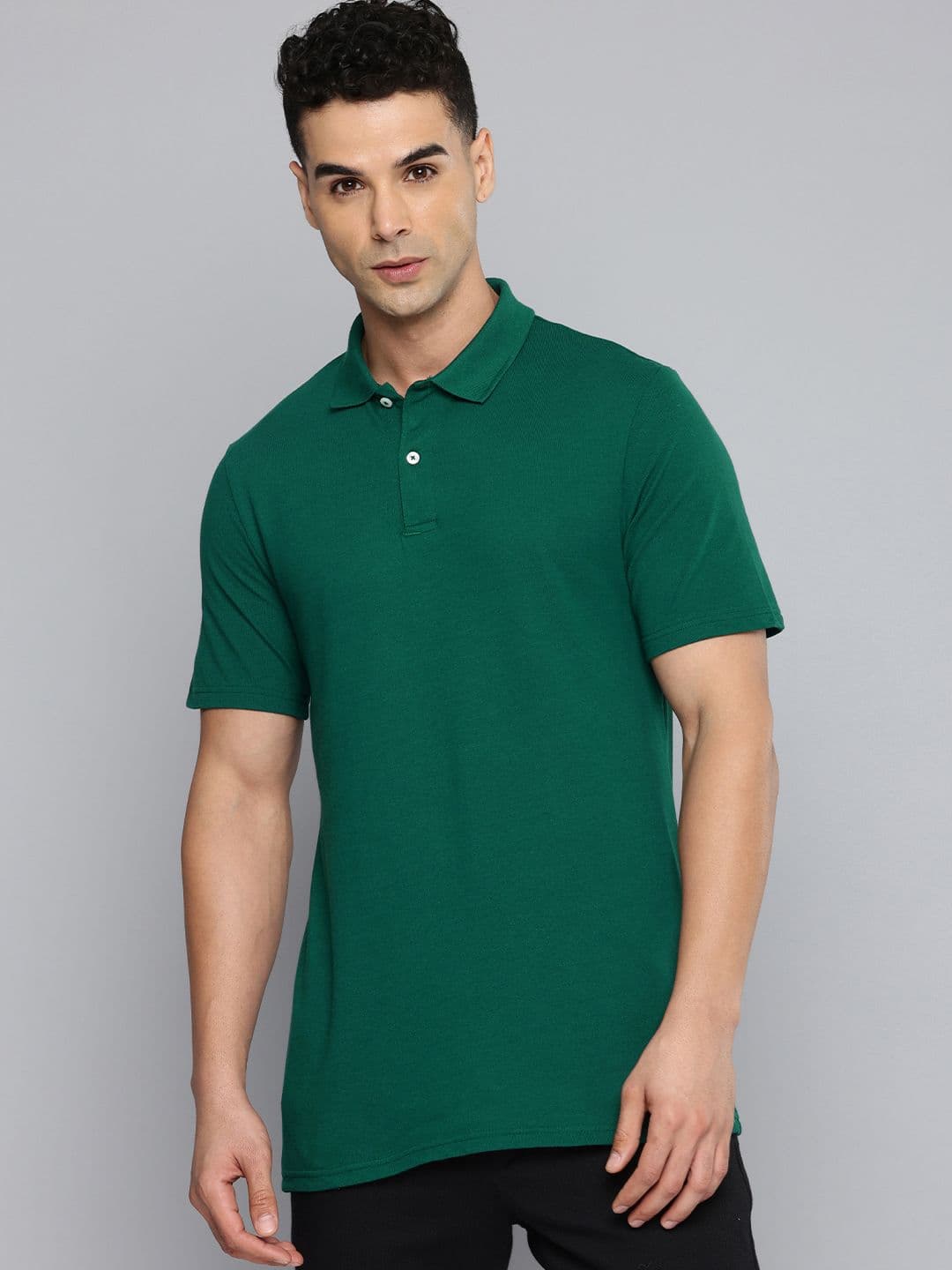 Decathlon Inesis - Men Green MW 100 Stretchable Golf Polo T-Shirt - view 1