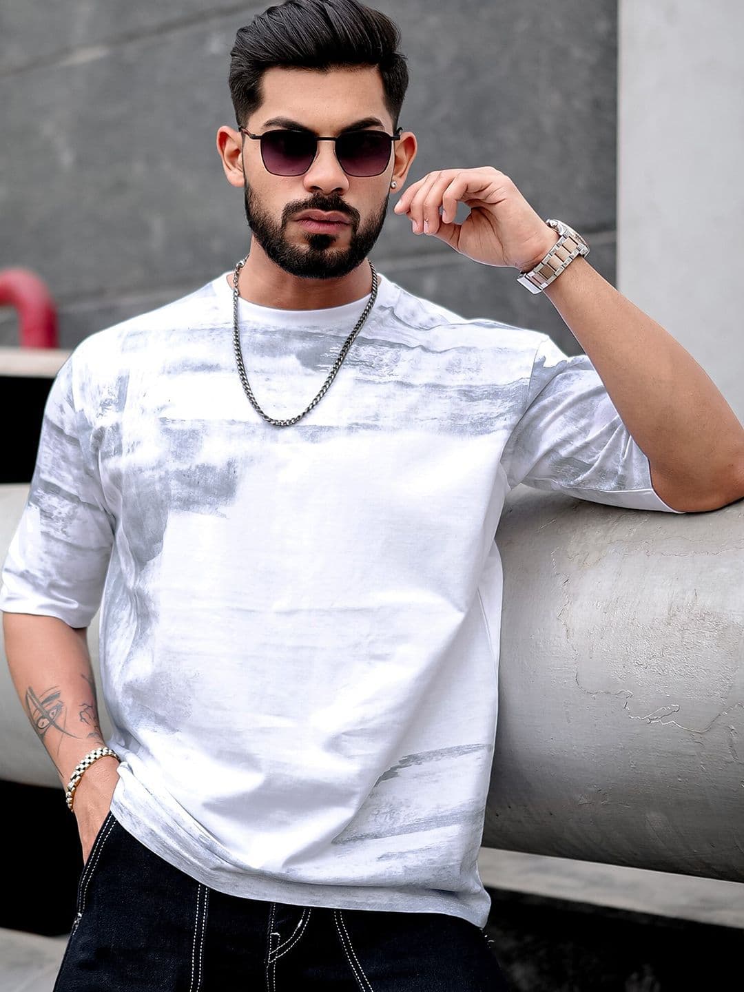 Maniac Abstract Round Neck T-shirt - view 1