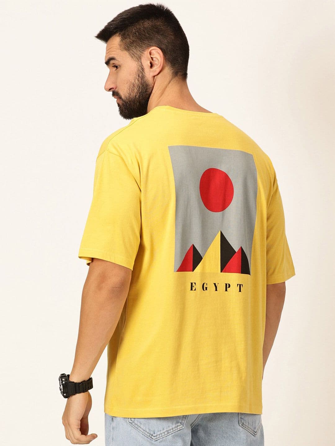 Thomas Scott Oversized Graphic Printed Drop-Shoulder Sleeves Cotton Bio Finish T-shirt - view 1