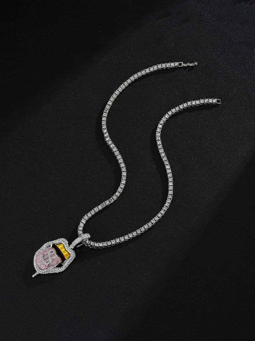 SALTY Men Stainless Steel Travis Scott Diamond Chain with Pendant - view 1