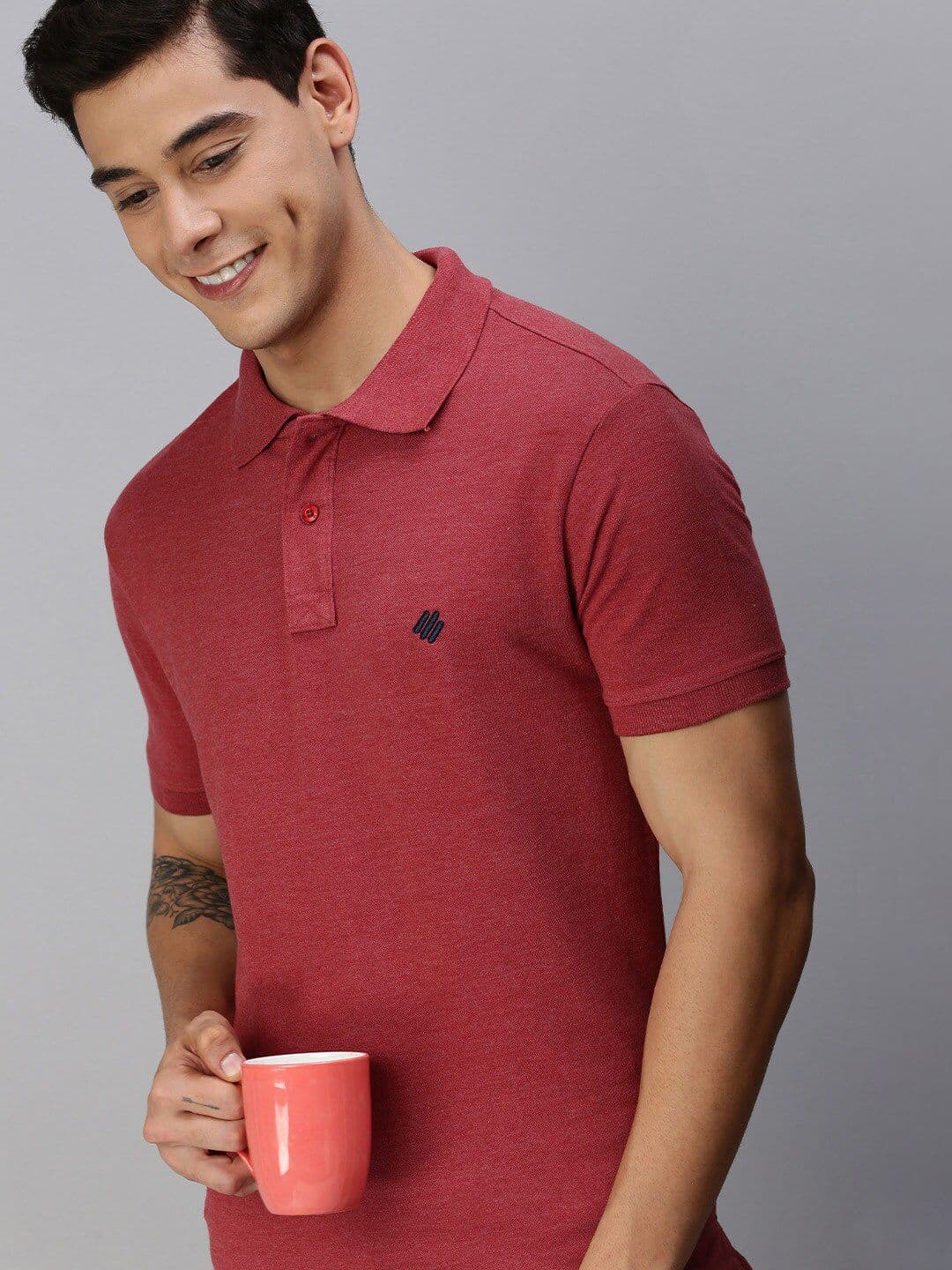 ONN Polo Collar Antimicrobial Cotton T-shirt - view 1