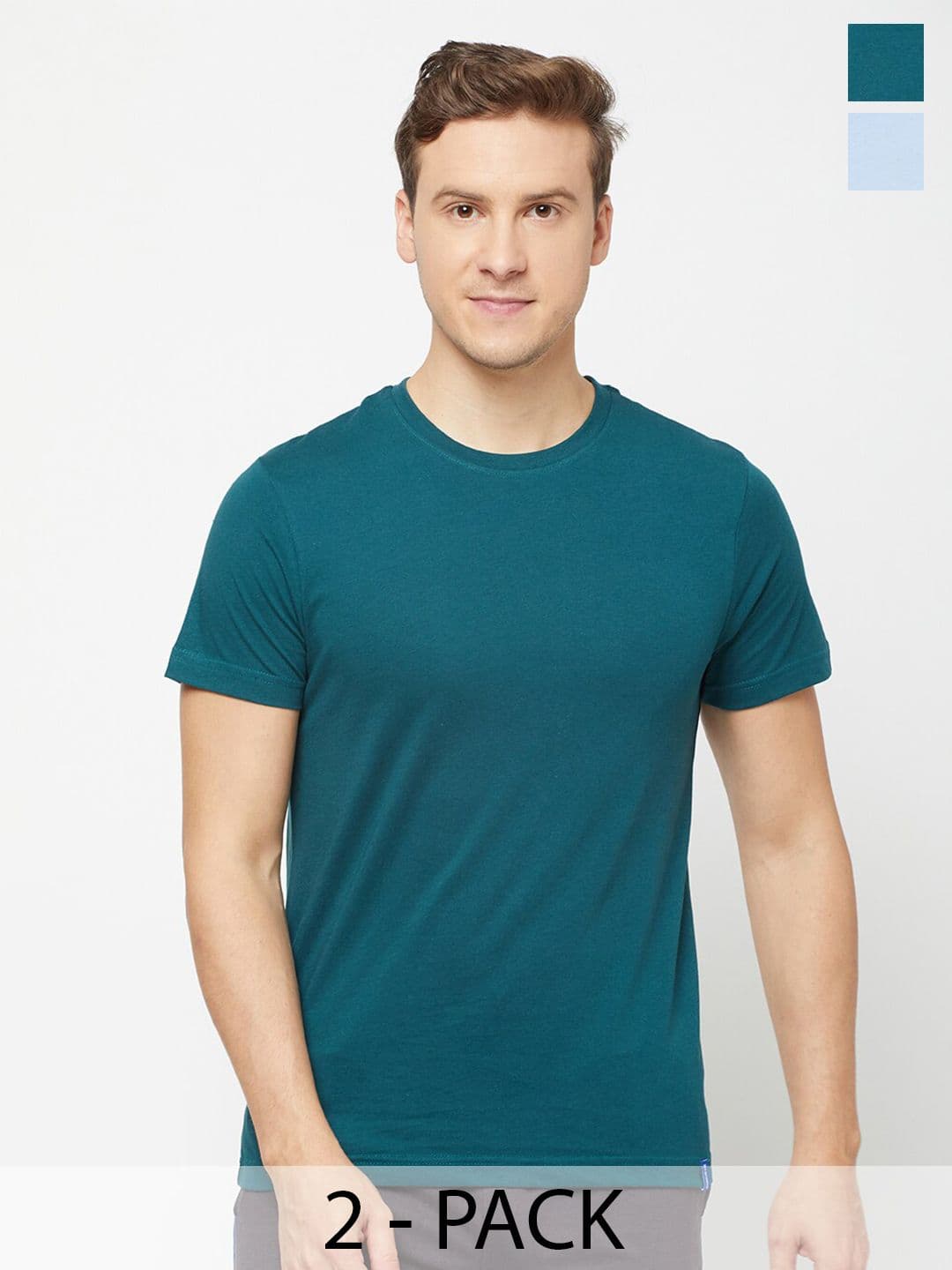 SPORTO Pack Of 2 Round Neck Cotton T-Shirts - view 1