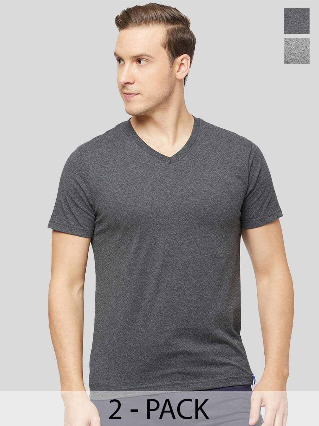 SPORTO Pack Of 2 V-Neck Short Sleeves T-shirts - view 1