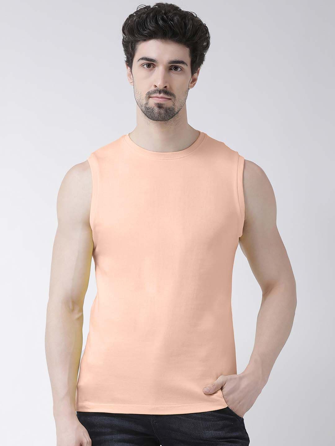 Friskers Round Neck Sleeveless Slim Fit Cotton T-shirt - view 1