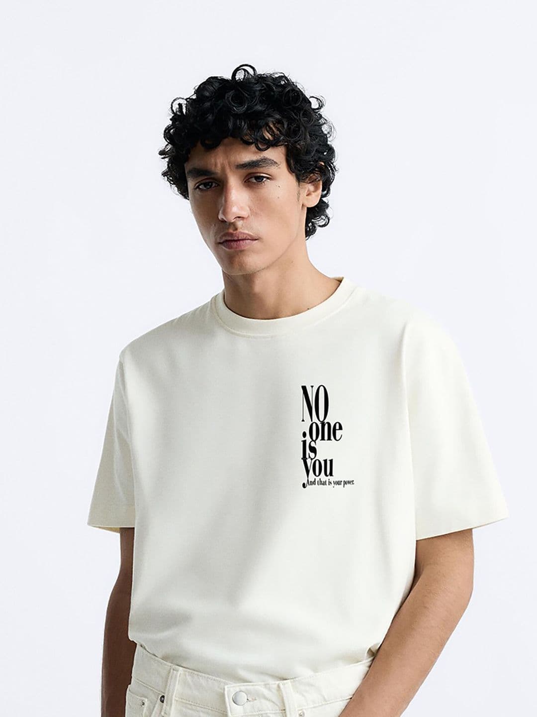 MISCHIEF MONKEY Printed Round Neck Oversized T-shirt - view 1