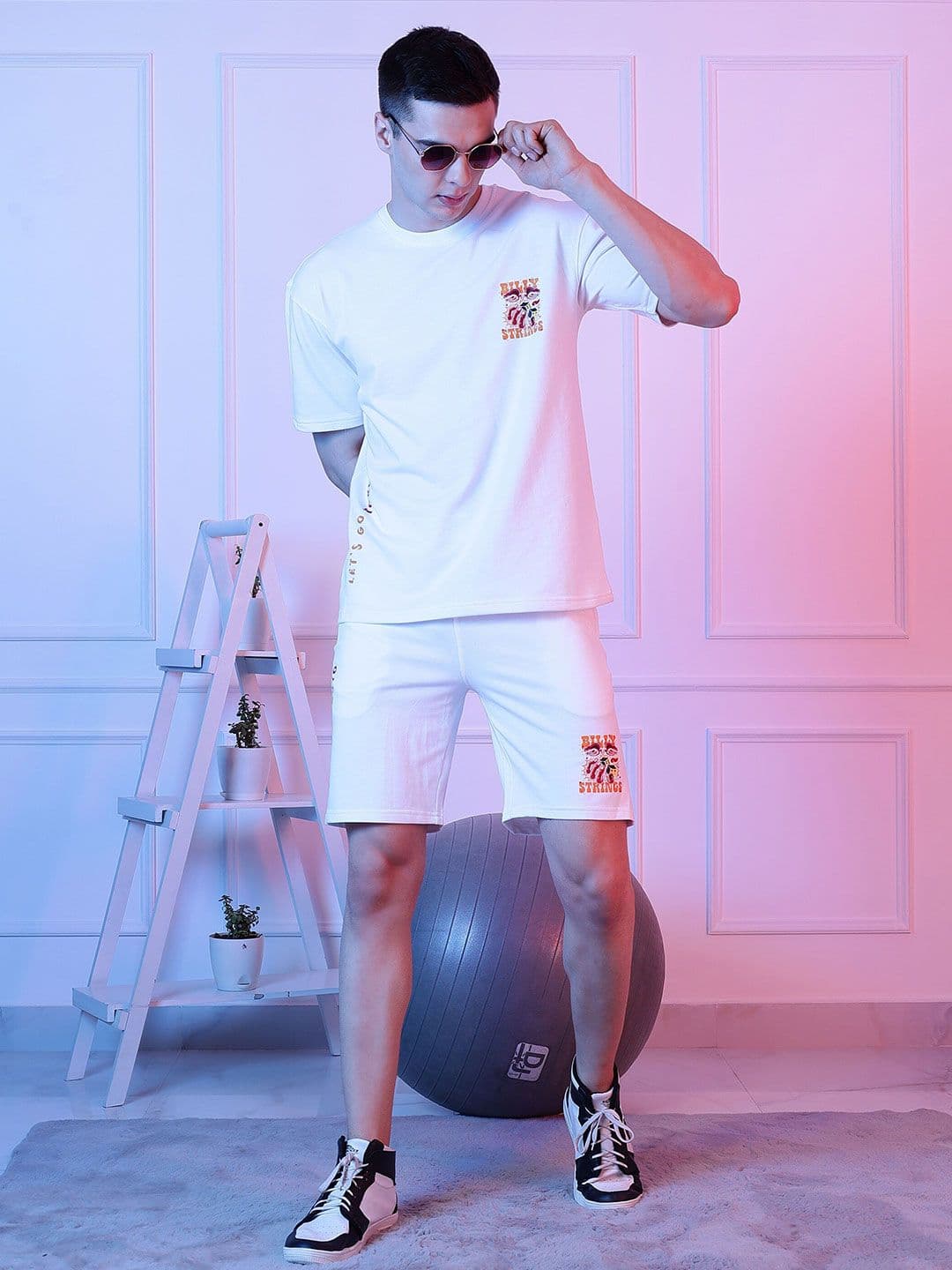 PockMAN Printed Round Neck Oversized T-shirt - view 1