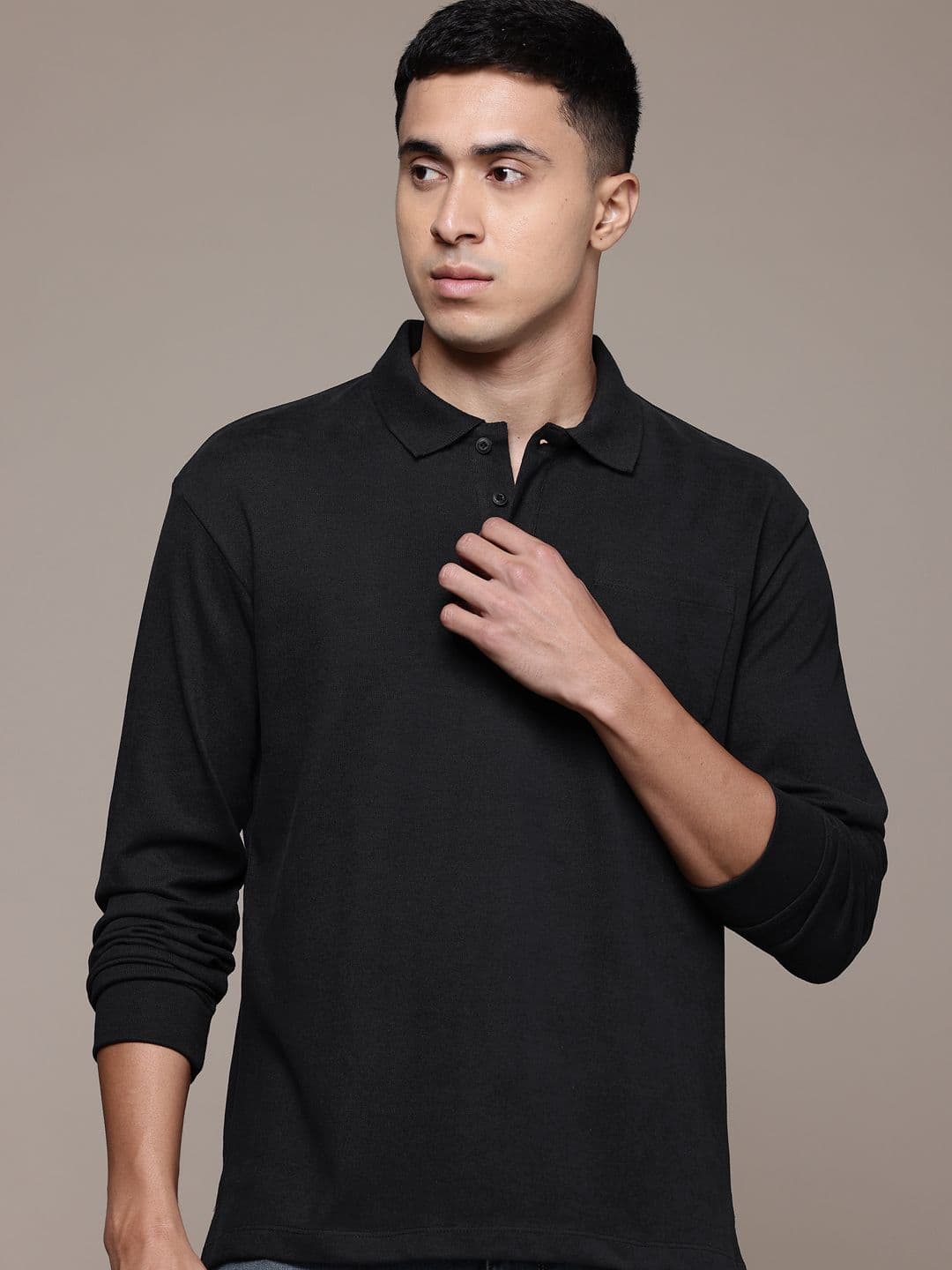Roadster Polo Collar Pure Cotton T-shirt - view 1