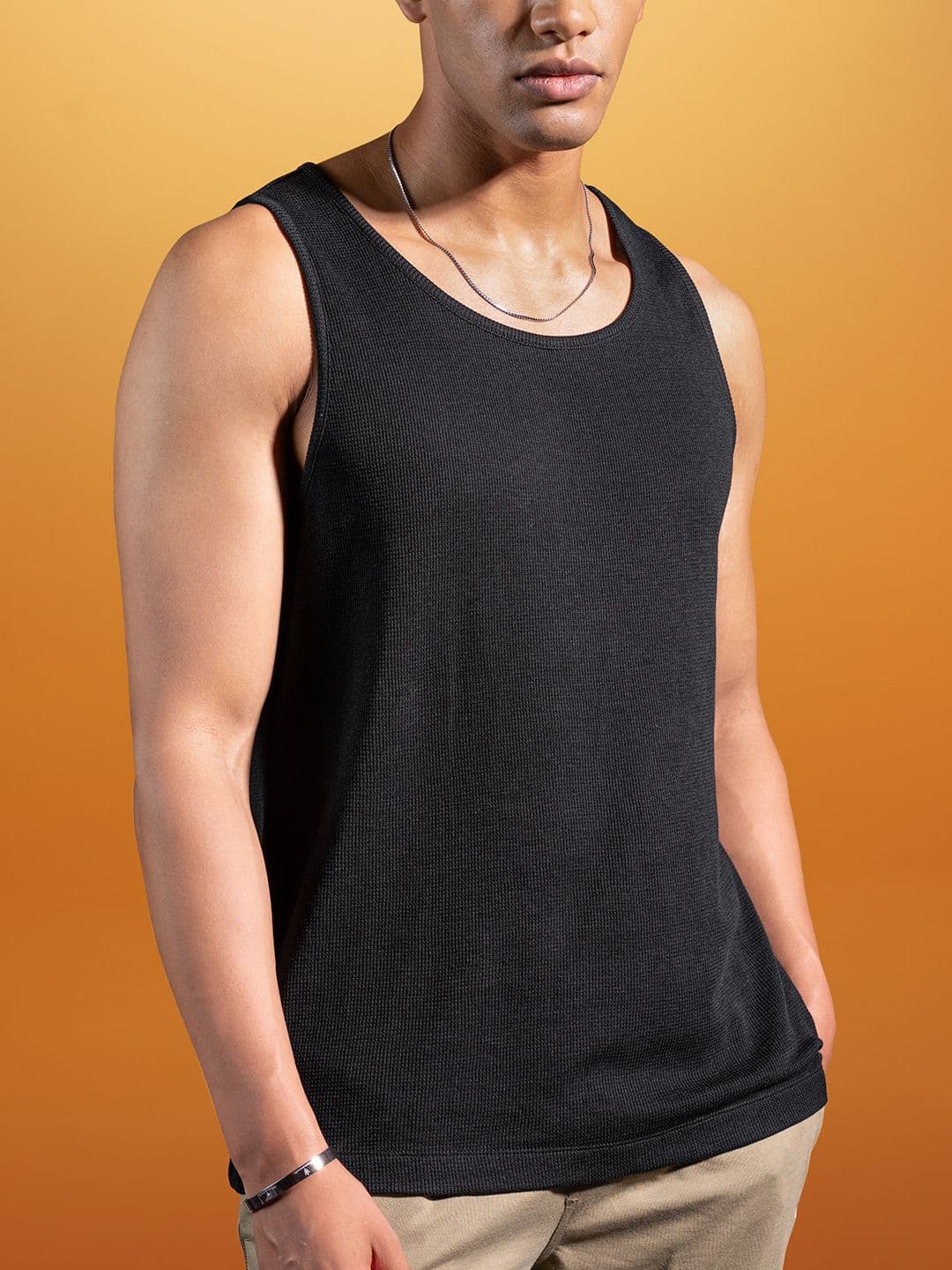 DAMENSCH Statement Waffle Premium Waffle Texture Colours by High IQ Dyes Tank Tops - view 1