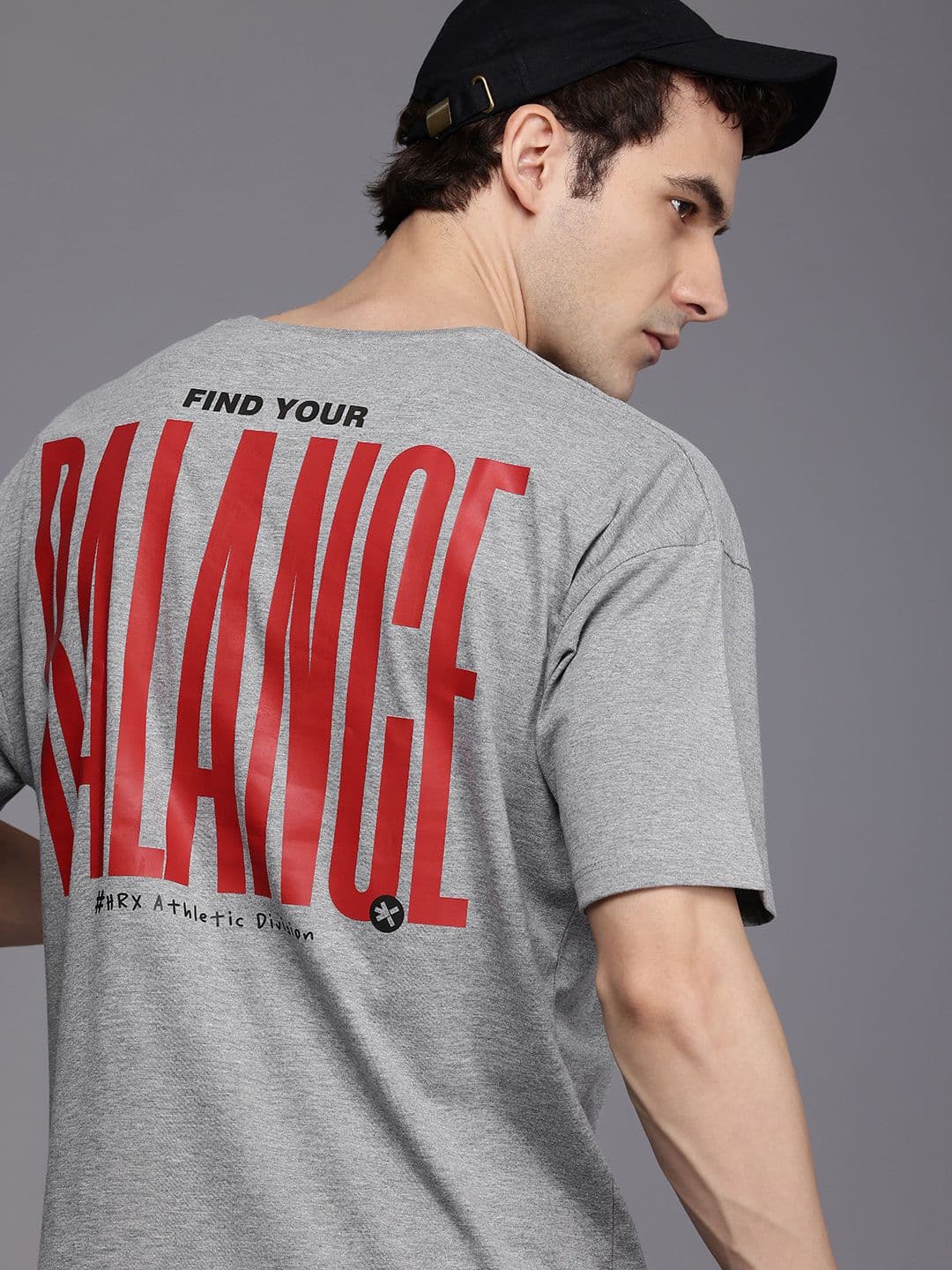 HRX by Hrithik Roshan Men Lifestyle Printed Drop-Shoulder Sleeves Oversized T-shirt - view 1