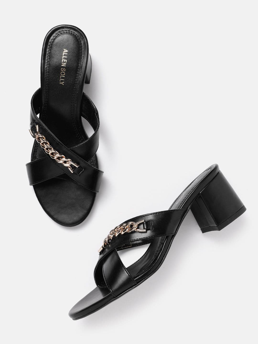 Allen Solly Open Toe Chain Detail Block Heels - view 1