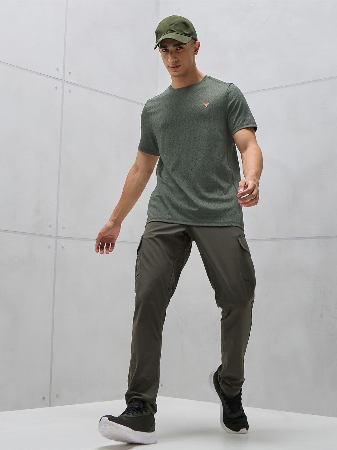 Technosport Men Jacquard Double Cool Slim Fit Sports Tshirt - view 1