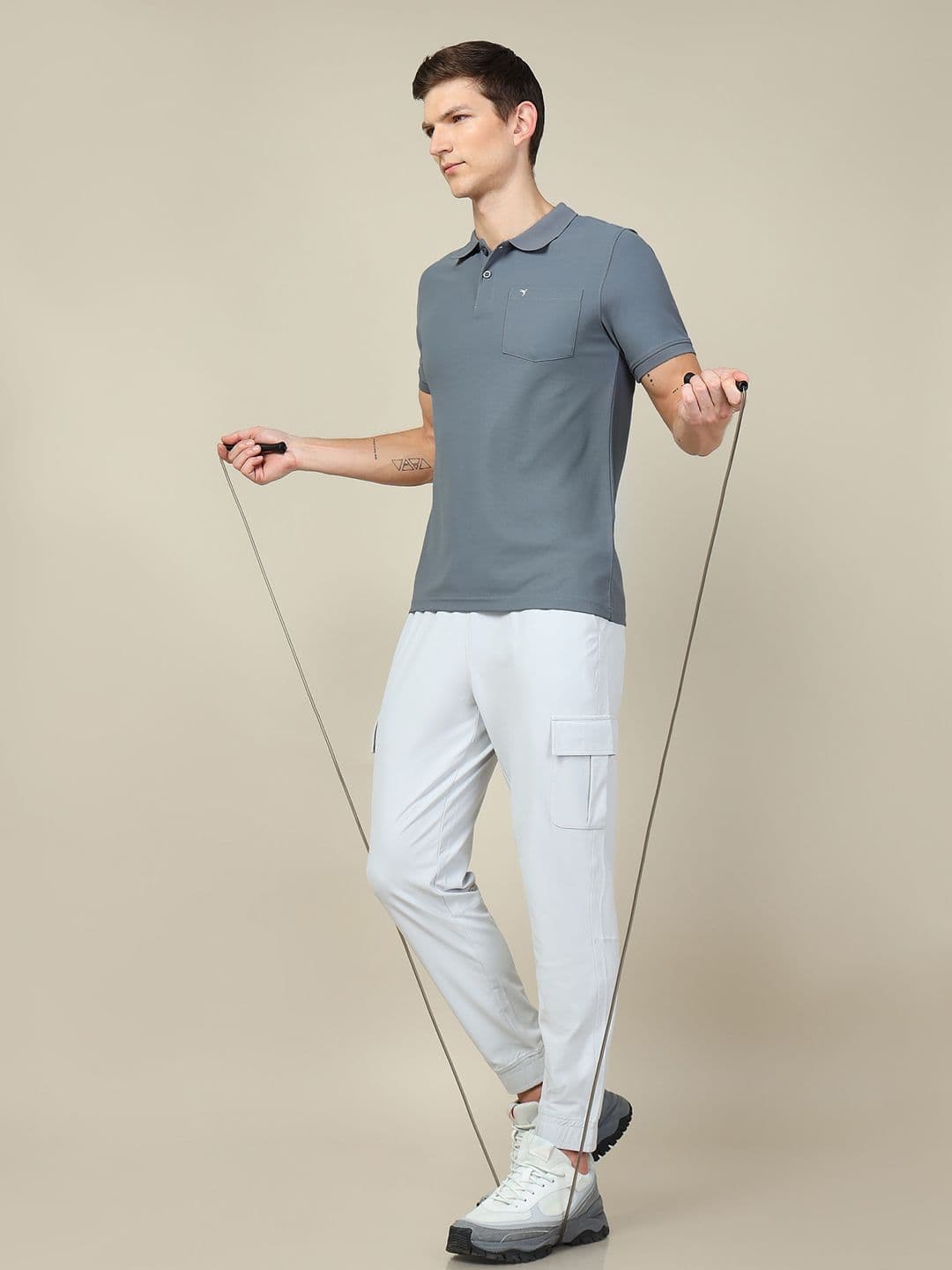 Technosport Solid Slim Fit Anti Static Polo T-shirt With Pocket - view 1