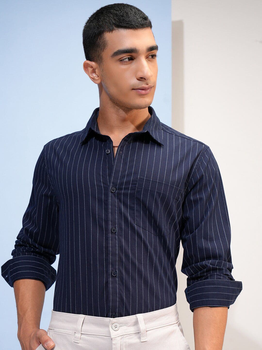 Highlander Men Striped Slim FIt Shirt - view 1