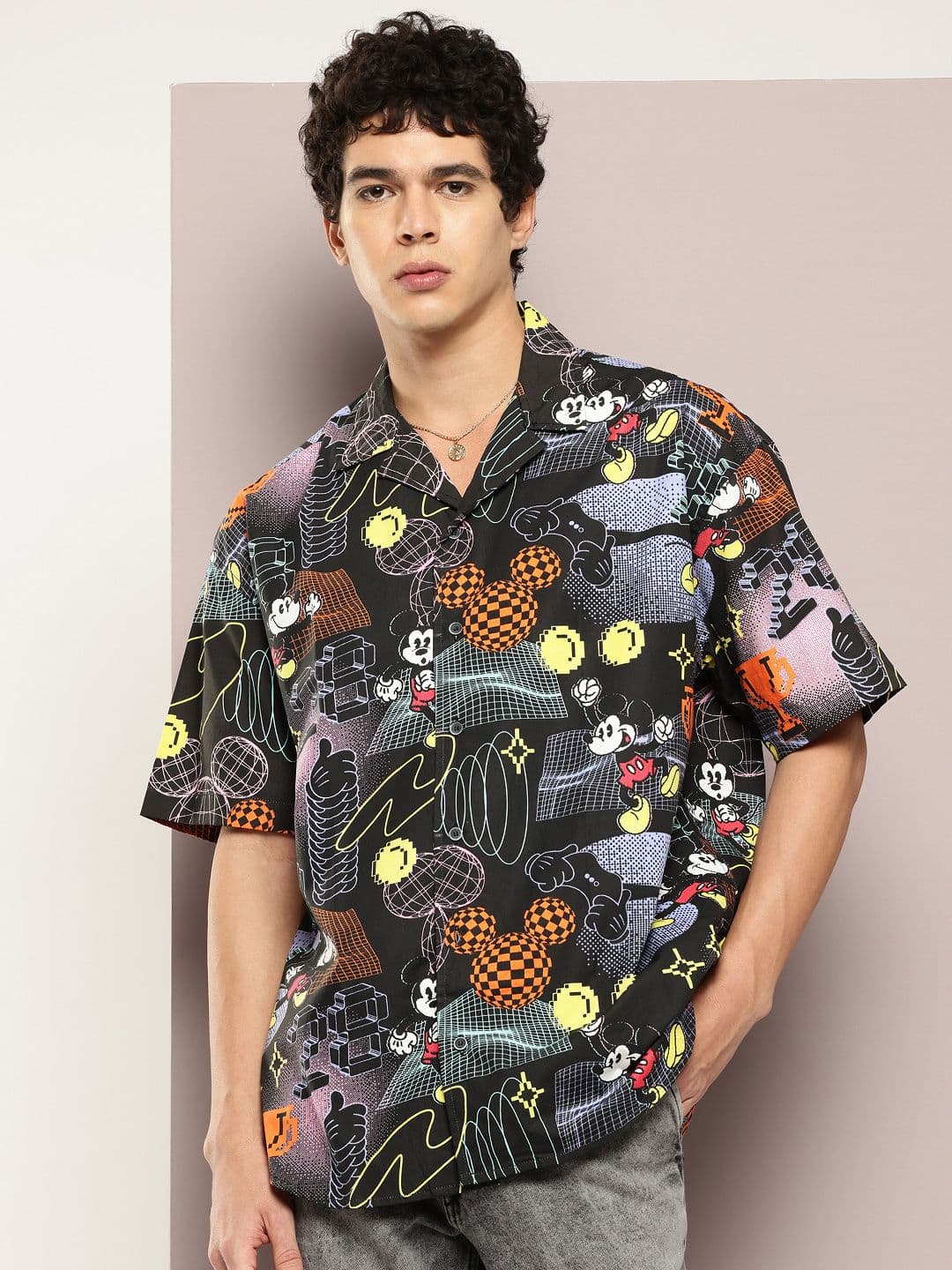 Kook N Keech Disney Pure Cotton Mickey Mouse Printed Oversized Shirt - view 1