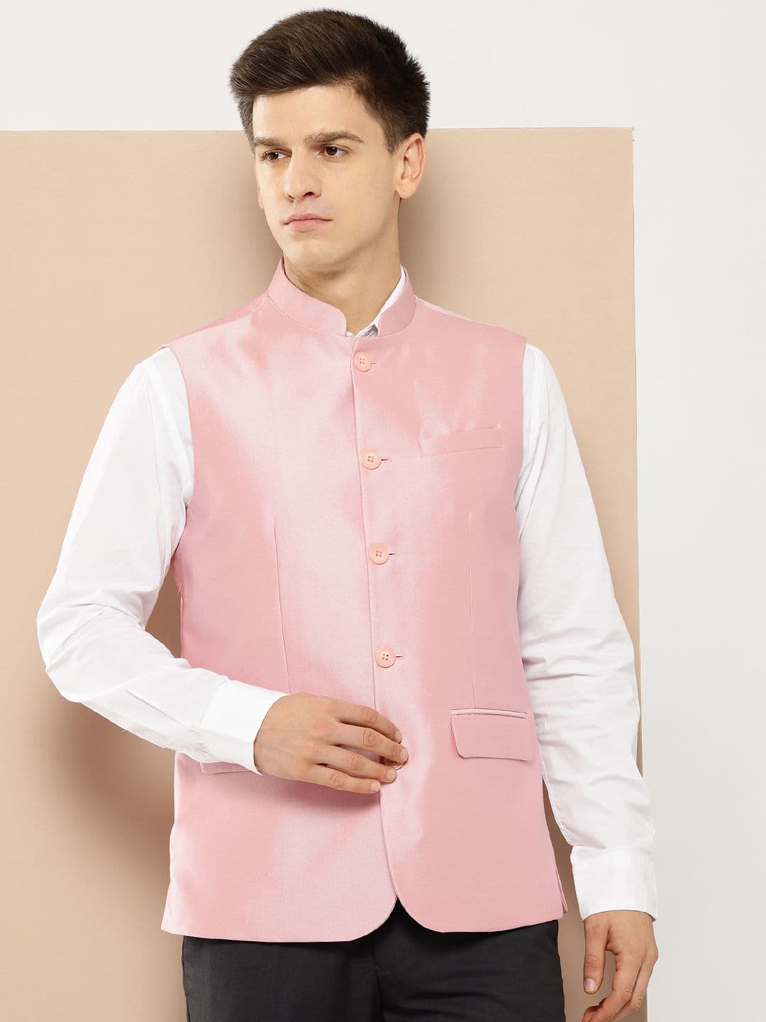 INVICTUS Woven Nehru Jacket - view 1