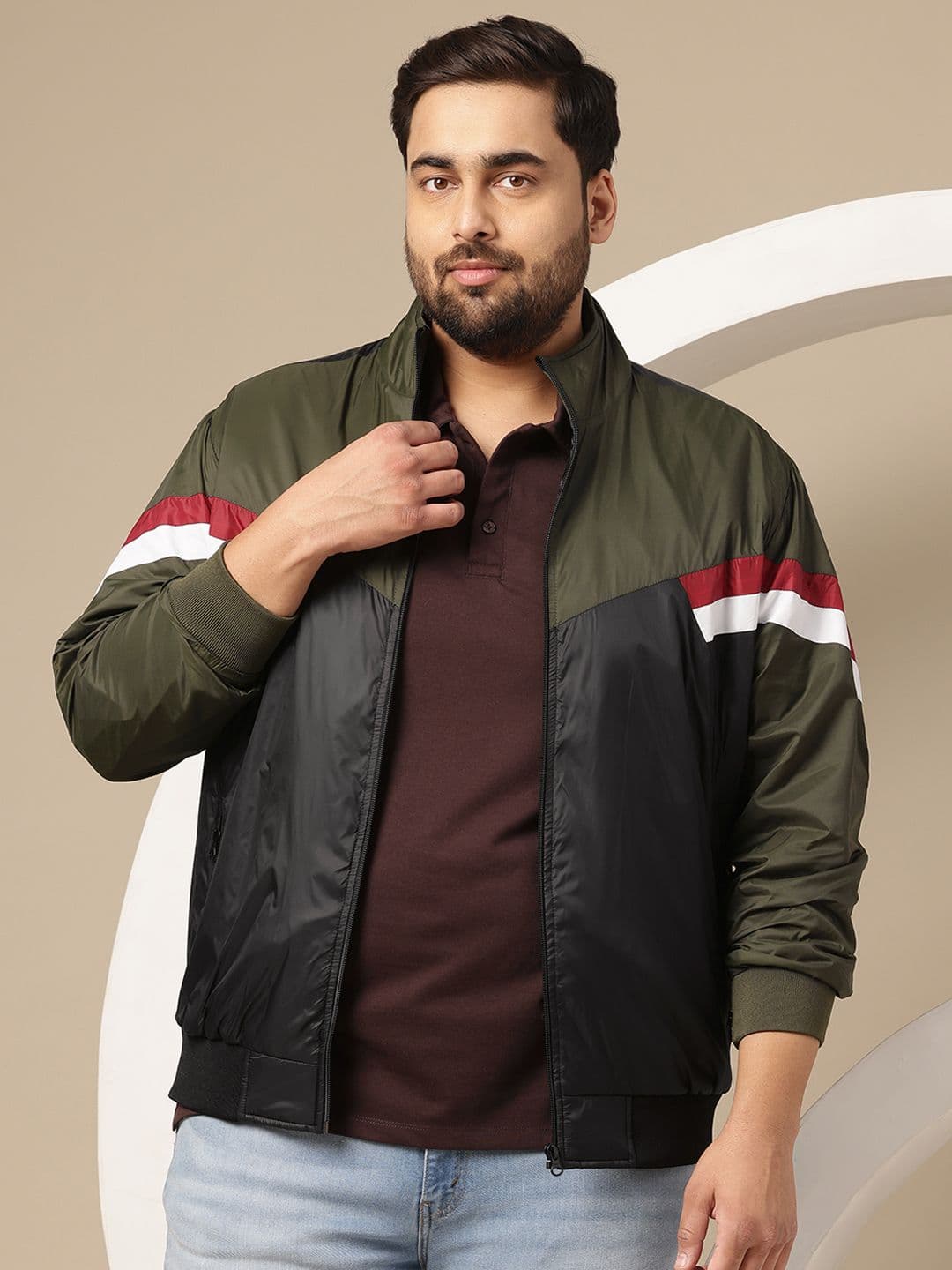 Sztori Plus-Size Colourblocked Tailored Jacket - view 1