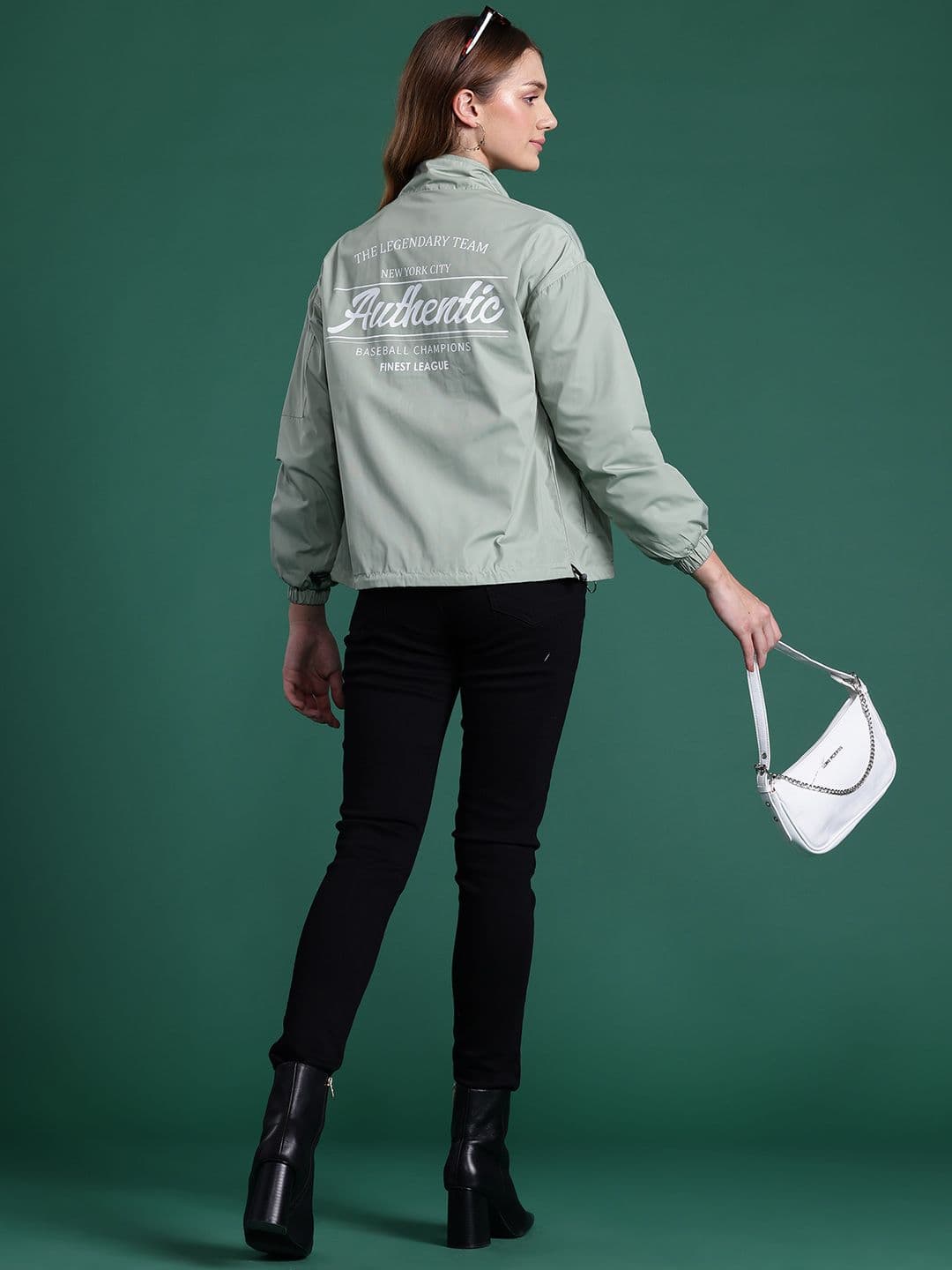 DressBerry Bomber Jacket with Mock Collar - view 1