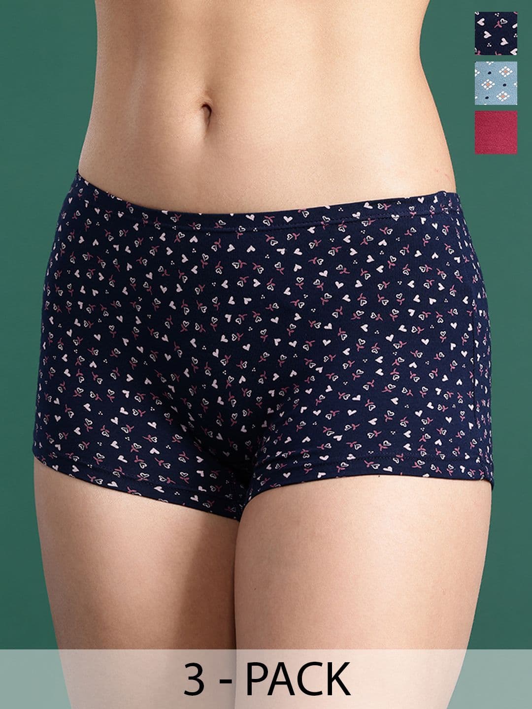 DressBerry Pack Of 3 Assorted Mid-Rise Boy Shorts - view 1