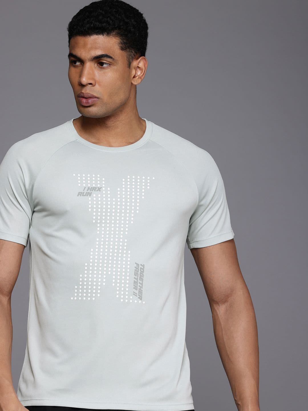 HRX by Hrithik Roshan Printed Raid-Dry Antimicrobial Finish Running T-shirt - view 1