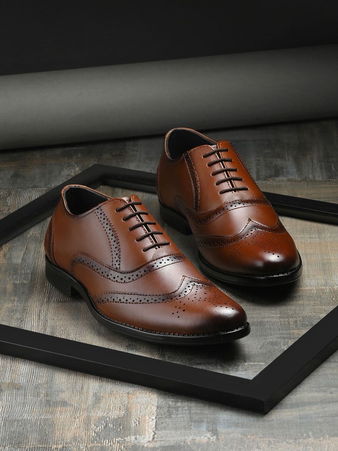 HERE&NOW Men Leather Formal Brogues - view 1