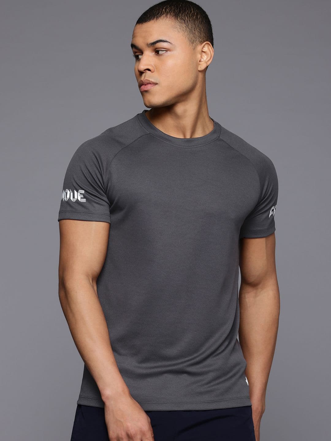 HRX by Hrithik Roshan Men Typography Printed Sports T-shirt - view 1