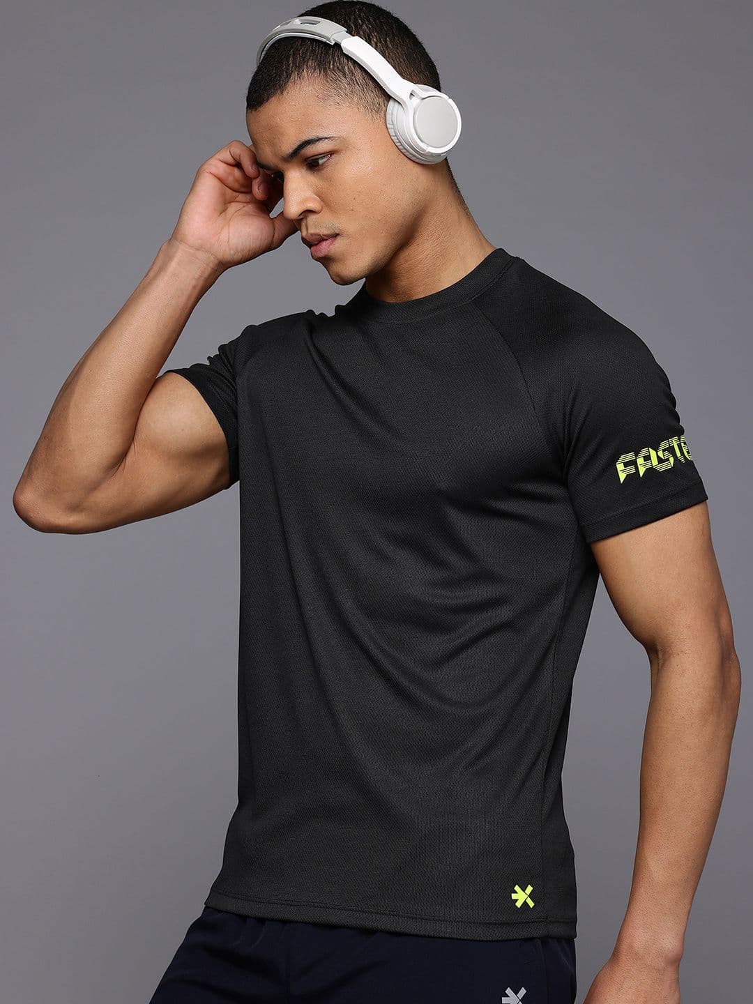 HRX by Hrithik Roshan Men Typography Printed Rapid-Dry Sports T-shirt - view 1