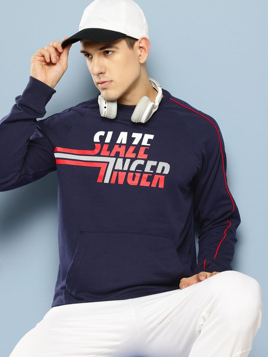 Slazenger Brand Logo Print Raglan Sleeve Sweatshirt - view 1