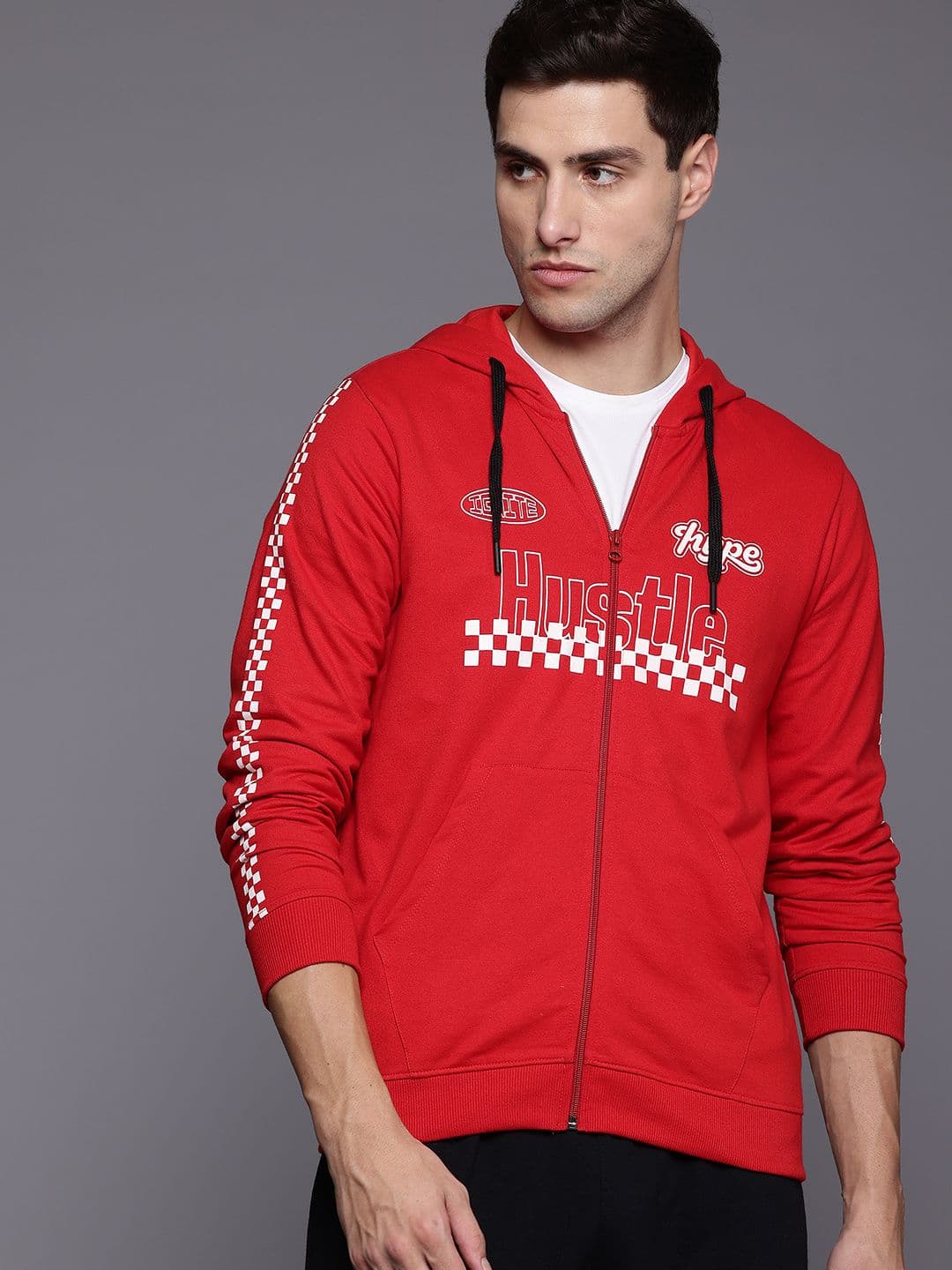 HRX by Hrithik Roshan Printed Lifestyle Hooded Sweatshirt - view 1