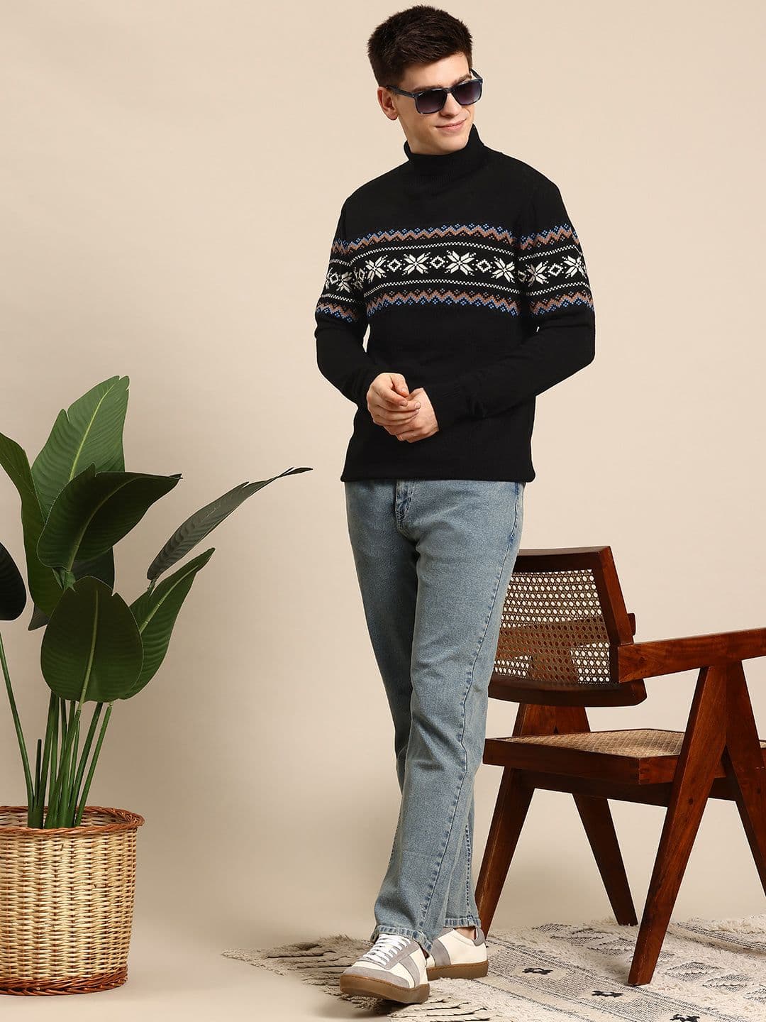Mast & Harbour Fair Isle Turtle Neck Pullover - view 1
