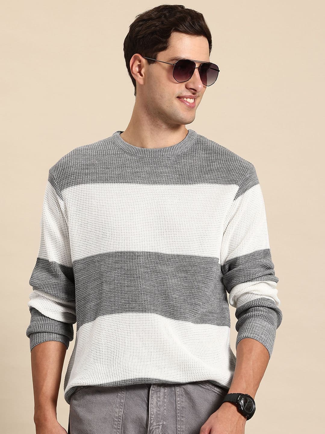 Mast & Harbour Striped Pullover - view 1