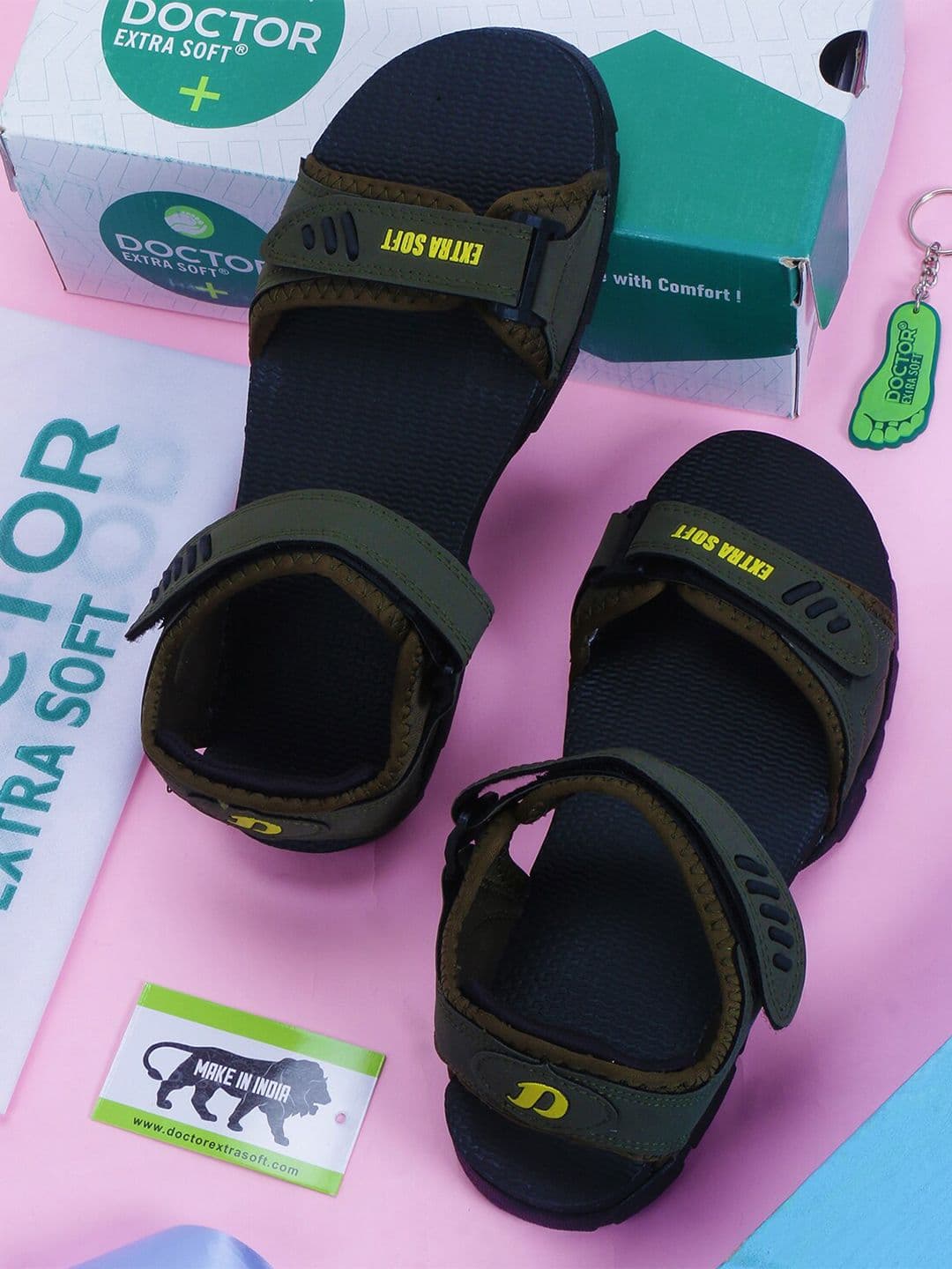 DOCTOR EXTRA SOFT Men Textured Sports Sandals - view 1