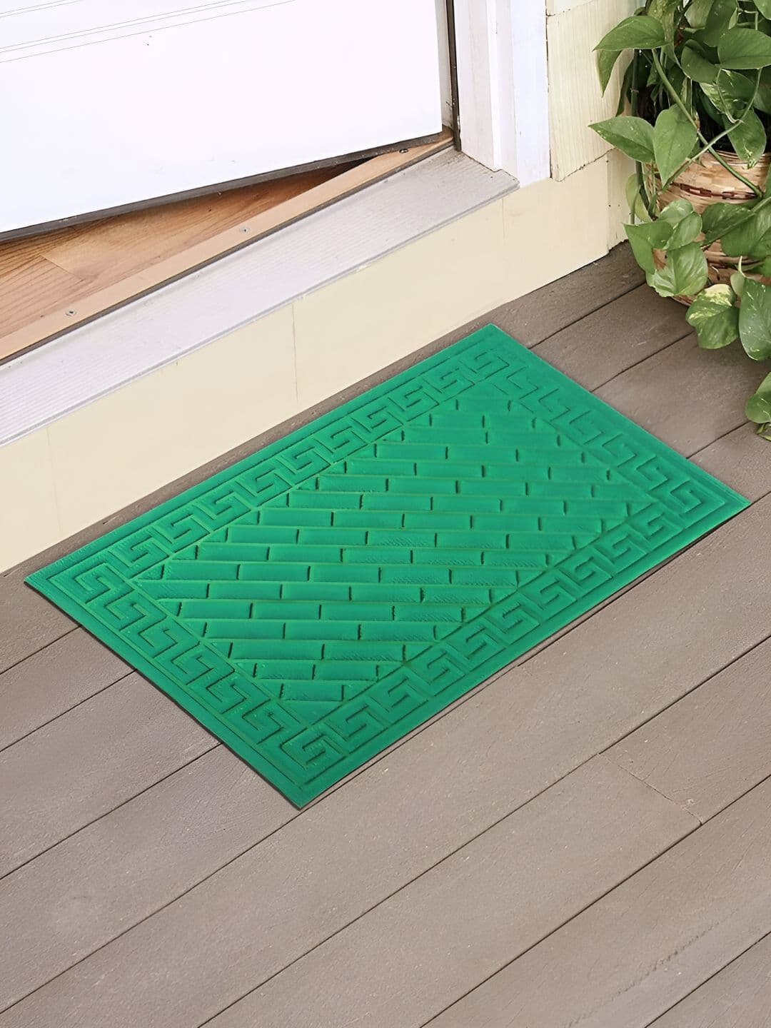 HOKIPO Green Textured Anti-Skid Doormat - view 1