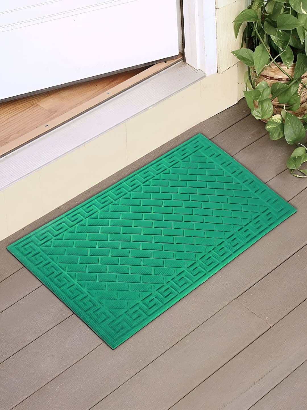 HOKIPO Green Textured Anti-Skid Doormat - view 1