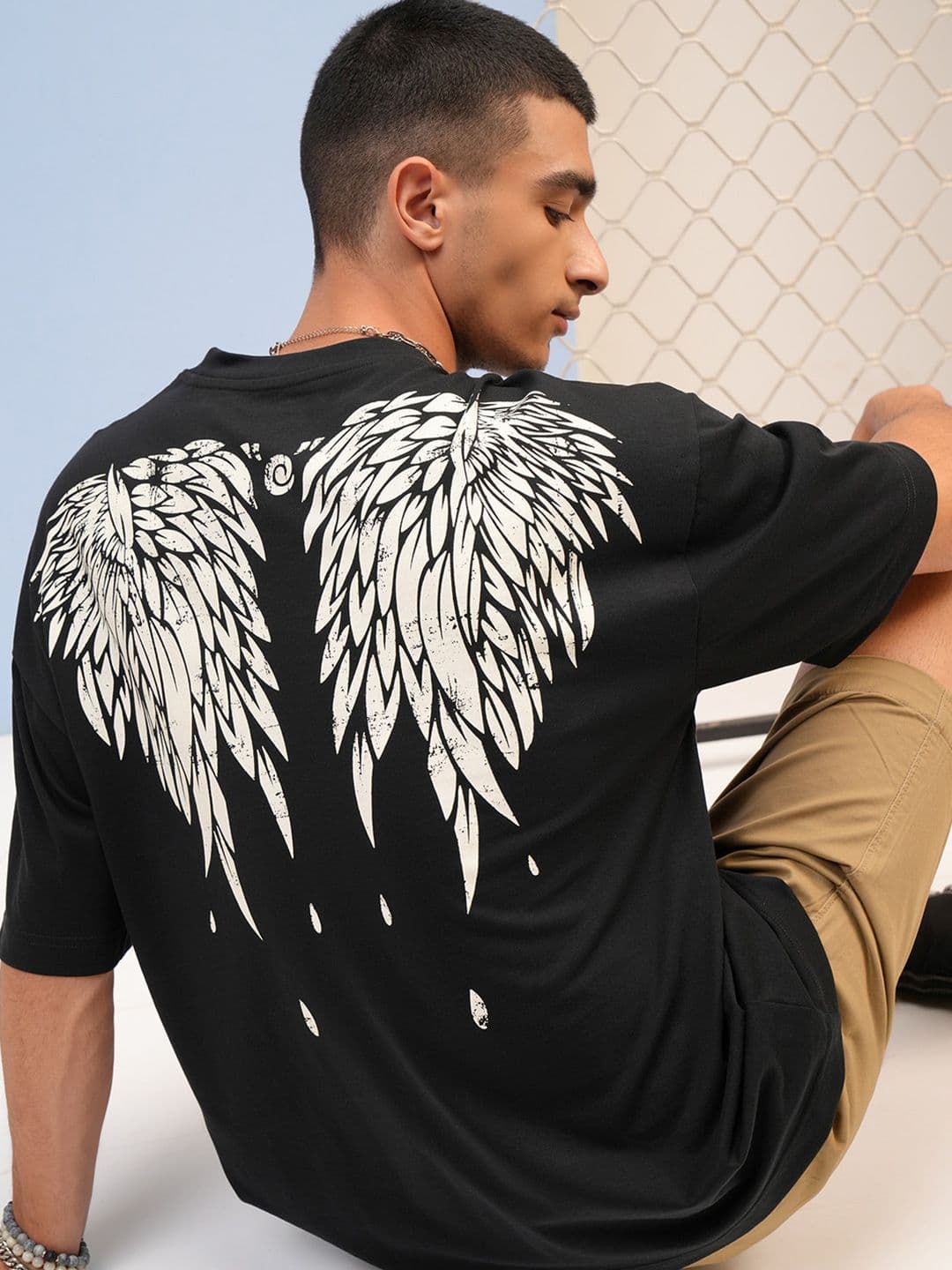HIGHLANDER Printed Round Neck Short Sleeves Cotton T-shirt - view 1