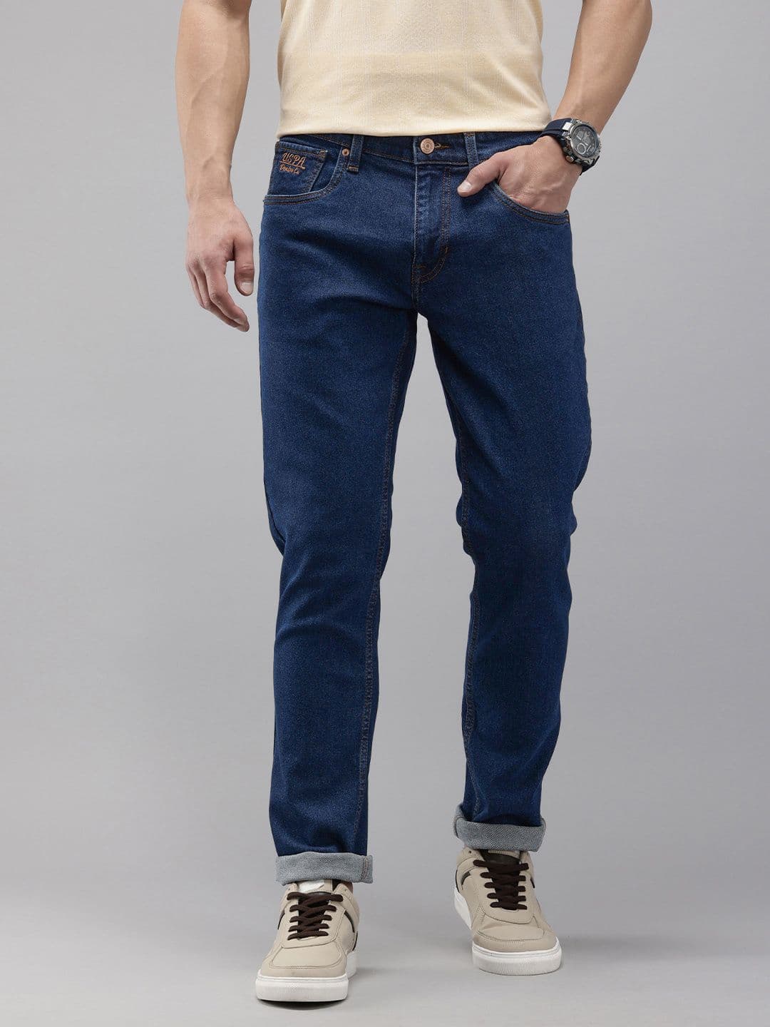 U.S. Polo Assn. Denim Co. Men Brandon Slim Tapered Fit Light Fade Stretchable Jeans - view 1