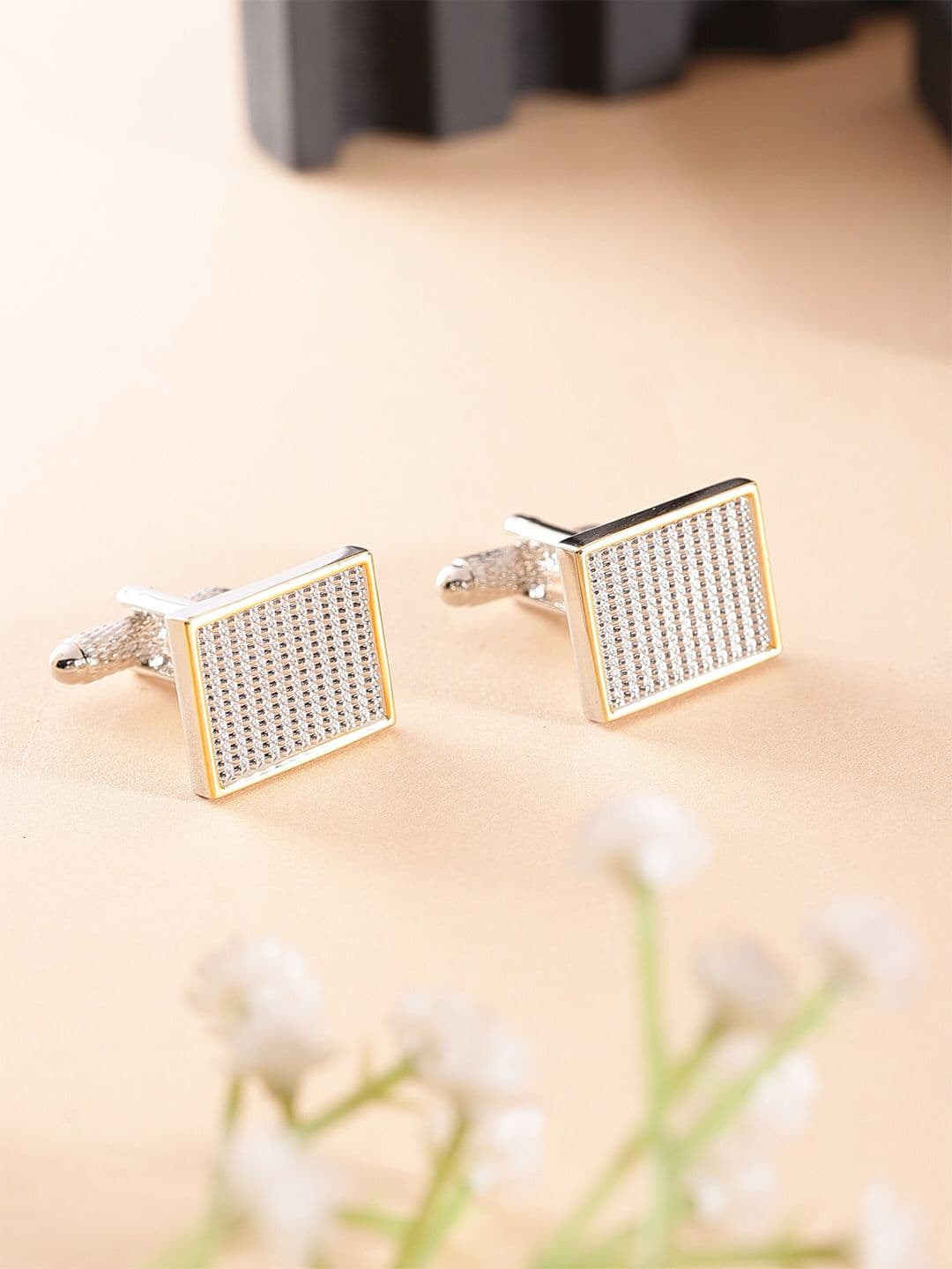 Alvaro Castagnino Men Textured Square Cufflinks - view 1