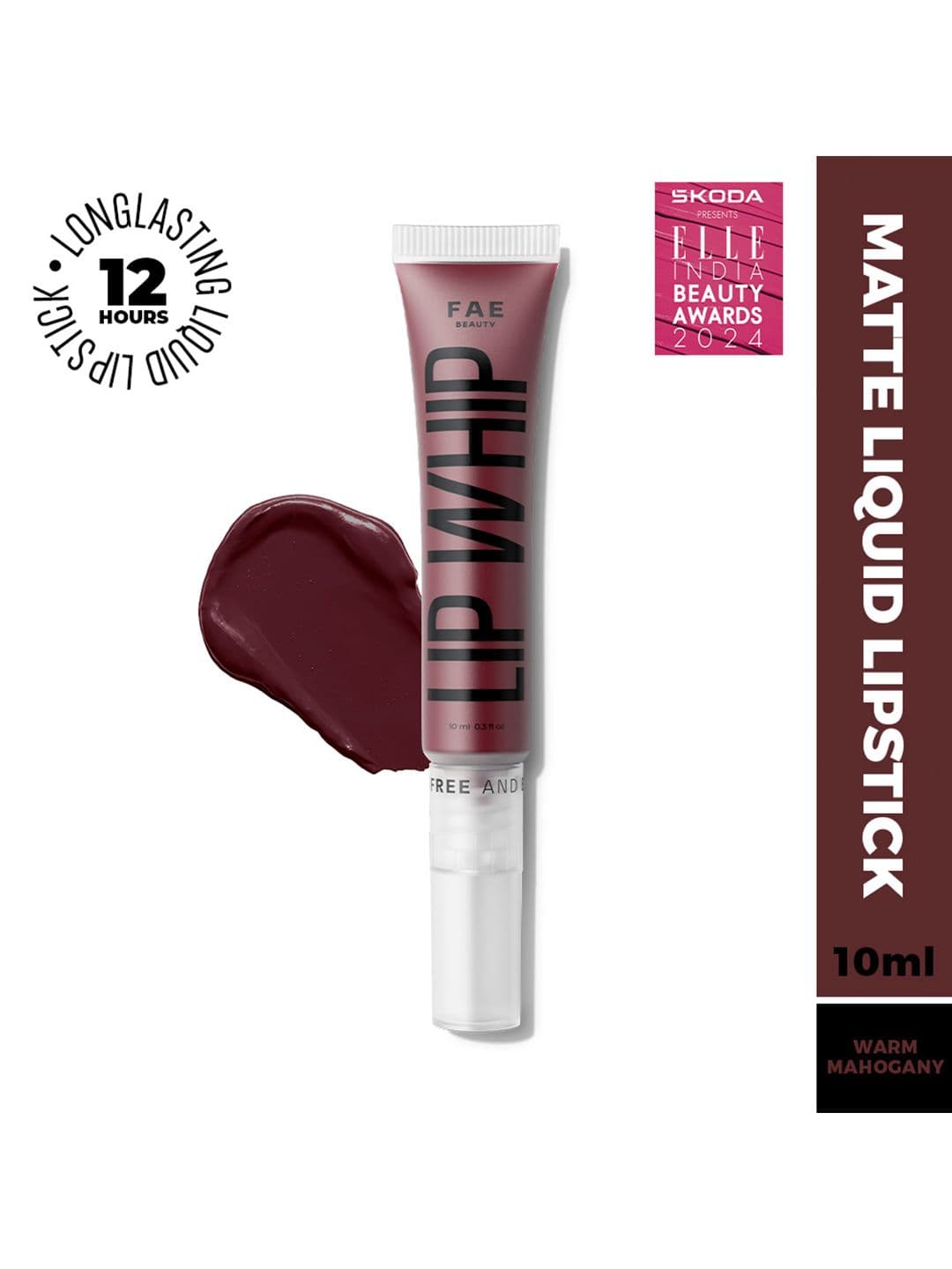 FAE Beauty Lip Whip Long Lasting 12H Non Drying Soft Matte Liquid Lipstick - 10ml - Tempt - view 1
