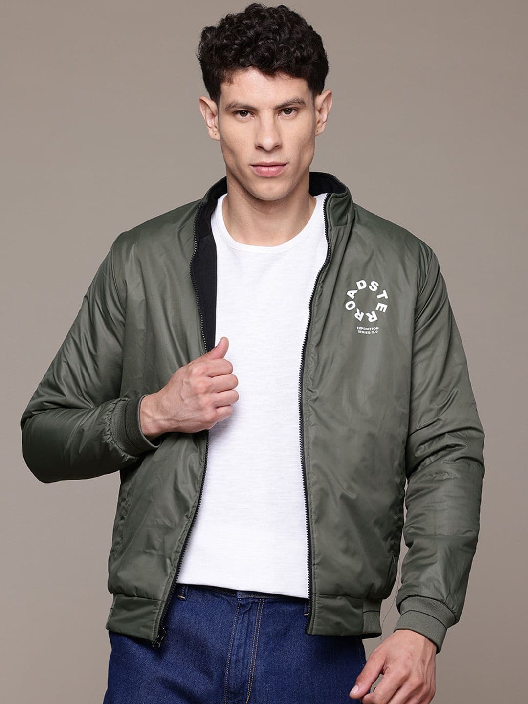 The Roadster Lifestyle Co. Reversible Bomber Jacket - view 1