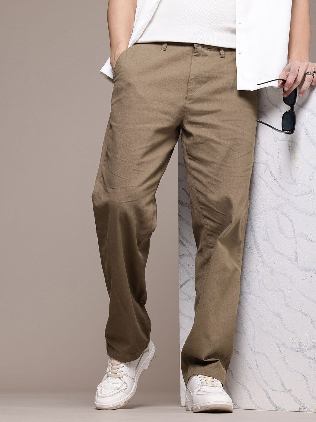 The Roadster Life Co. Men Pure Cotton Chinos Trousers - view 1