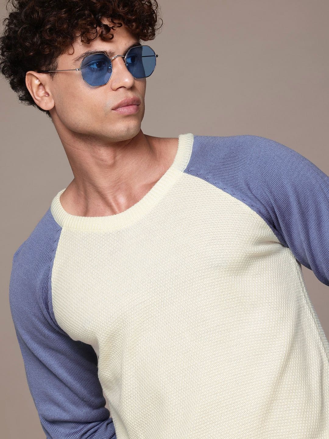 The Roadster Lifestyle Co. Contrast Sleeves Pullover - view 1