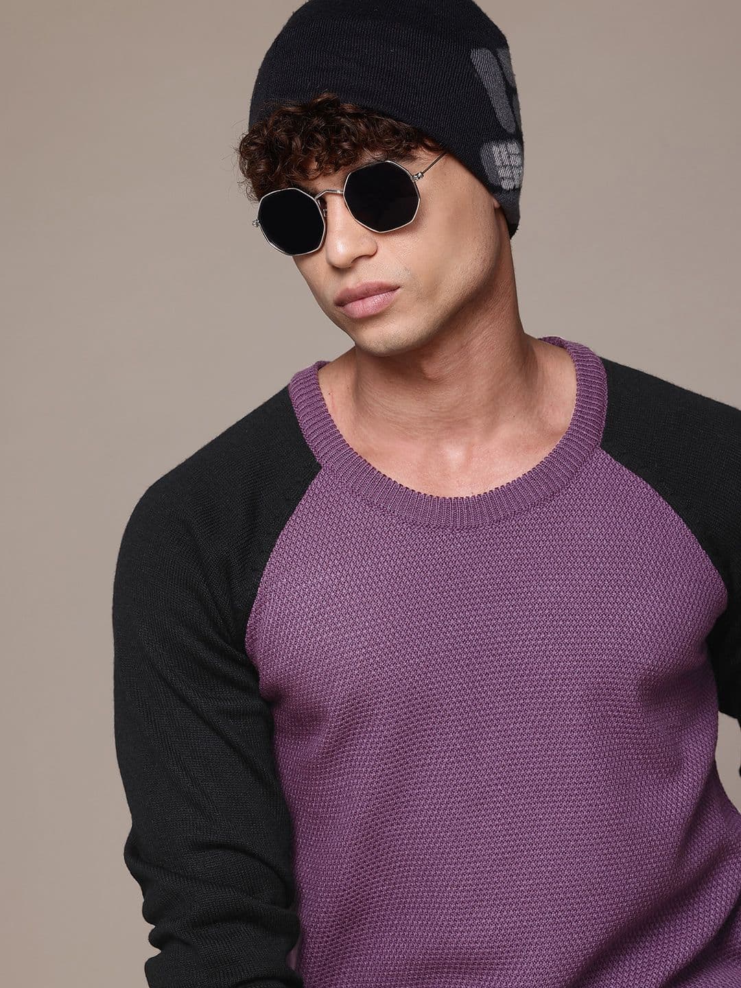 The Roadster Lifestyle Co. Contrast Sleeves Pullover - view 1