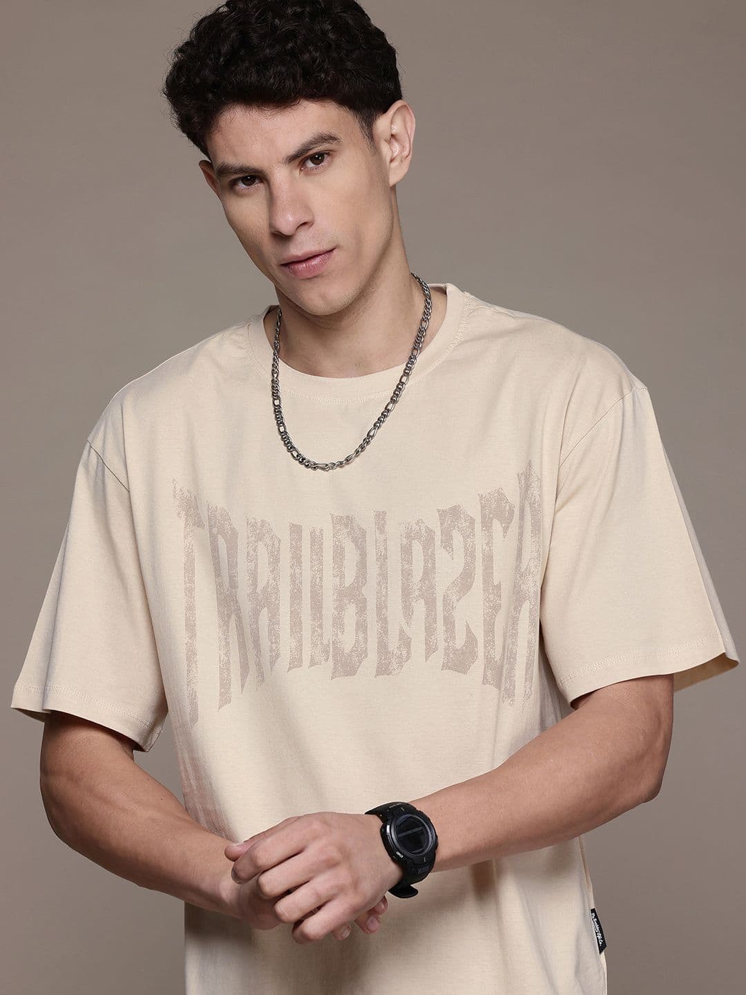 The Roadster Lifestyle Co. Typography Printed Relaxed Fit Pure Cotton T-shirt - view 1